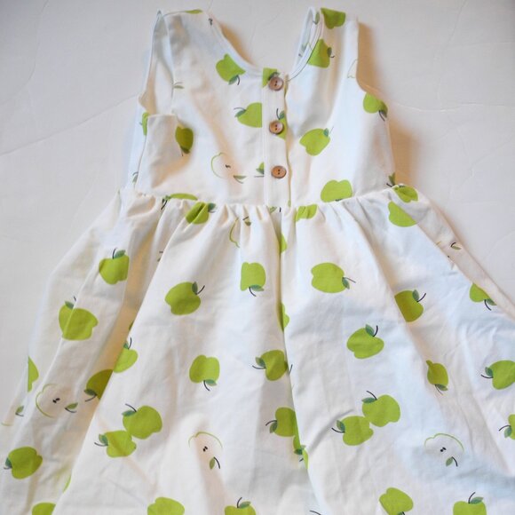Jane+Jo green apples knit tiered dress size 8 NWT